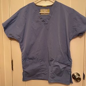 Blue scrub top